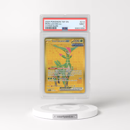2024 Temporal Forces #213 Iron Leaves EX - Full Art Holo (PSA 9 MINT)