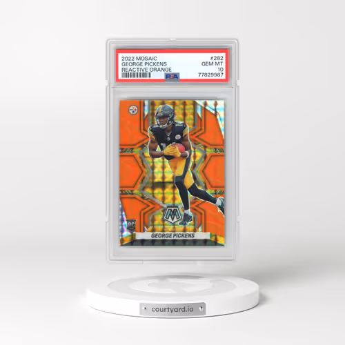 2022 Panini Mosaic #282 George Pickens - Reactive Orange (PSA 10 GEM MINT)
