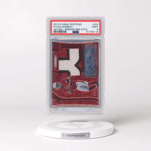 2019 Panini Certified #202 Kyler Murray - Jersey Signature-Mirror Red Etch (PSA 9 MINT)