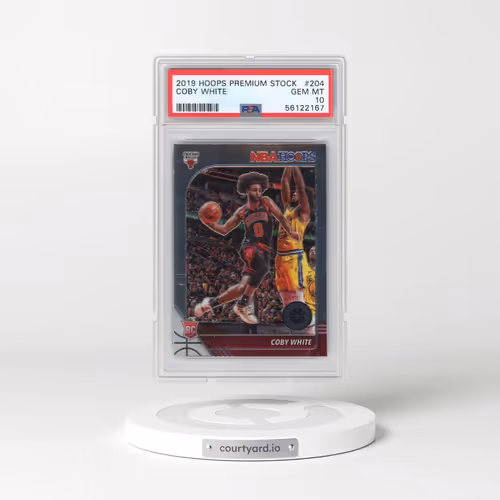 2019 Panini Hoops Premium Stock #204 Coby White (PSA 10 GEM MINT)