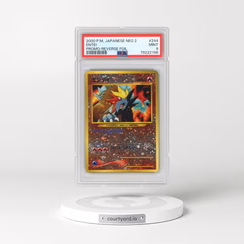 2000 Pokémon Neo 2 Promo #244 Entei - Reverse Foil (PSA 9 MINT)