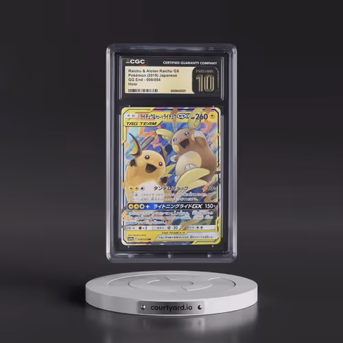 2019 Pokémon Sun & Moon GG End #008 Raichu & Alolan Raichu GX - Holo (CGC 10 PRISTINE)