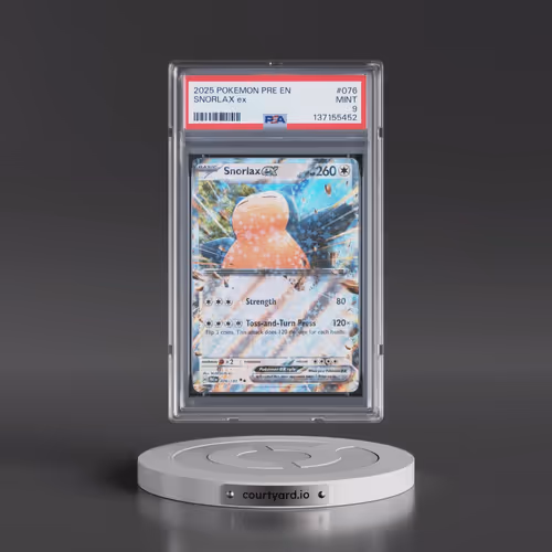 2025 Pokémon Pre EN-Prismatic Evolutions #076 Snorlax EX - Holo (PSA 9 MINT)