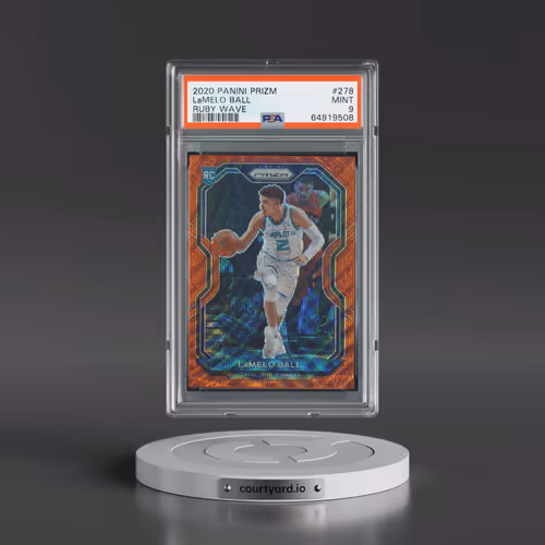 2020 Panini Prizm #278 LaMelo Ball - Ruby Wave (PSA 9 MINT)