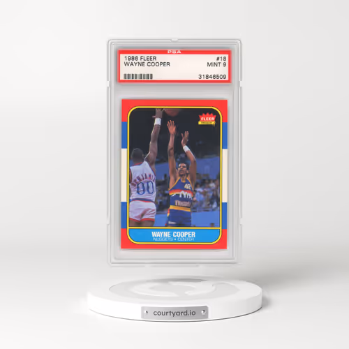 1986 Fleer #18 Wayne Cooper (PSA 9 MINT)