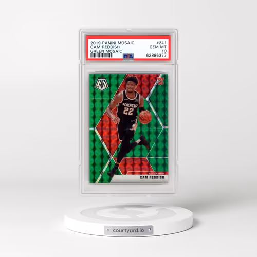 2019 Panini Mosaic #241 Cam Reddish - Green Mosaic (PSA 10 GEM MINT)
