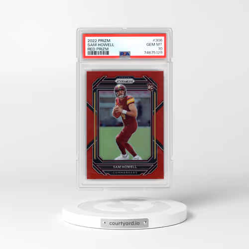 2022 Panini Prizm #306 Sam Howell - Red Prizm (PSA 10 GEM MINT)