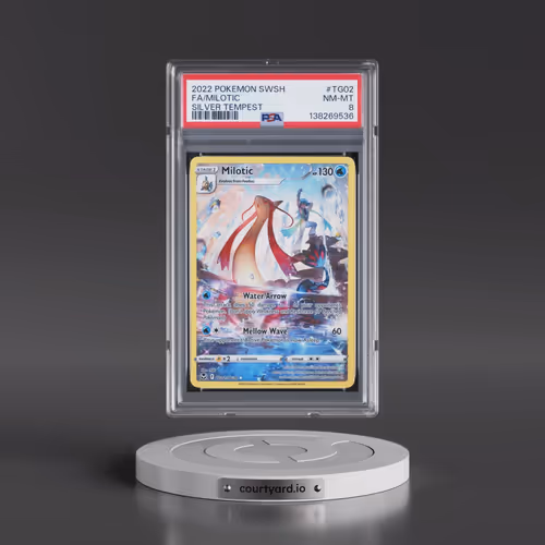 2022 Pokémon Sword & Shield Silver Tempest #TG02 Milotic - Full Art (PSA 8 NM-MT)