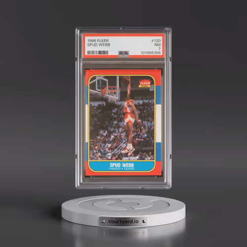 1986 Fleer #120 Spud Webb (PSA 7 NM)