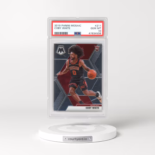 2019 Panini Mosaic #211 Coby White (PSA 10 GEM MINT)