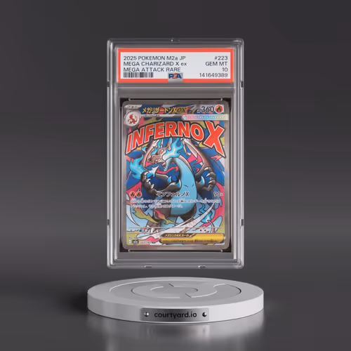 2025 Pokémon M2a-Mega Dream EX #223 Mega Charizard X EX - Holo Mega Attack Rare (PSA 10 GEM MINT)