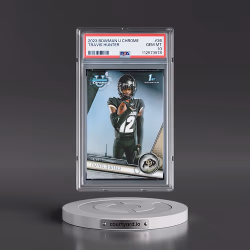 2023 Bowman University Chrome #36 Travis Hunter (PSA 10 GEM MINT)