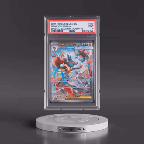 2025 Pokémon Meg EN-Mega Evolution #179 Mega Lucario EX - Holo Special Illustration Rare (PSA 9 MINT