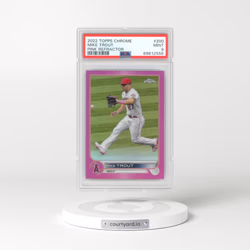 2022 Topps Chrome #200 Mike Trout - Pink Refractor (PSA 9 MINT)