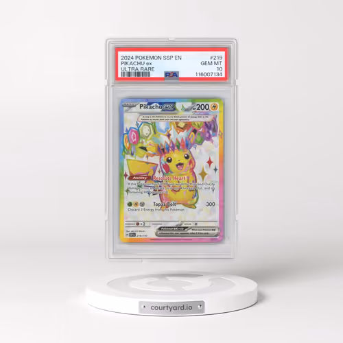 2024 Pokémon Ssp EN-Surging Sparks #219 Pikachu EX - Holo Ultra Rare (PSA 10 GEM MINT)