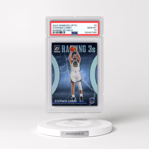 2023 Panini Donruss Optic Raining 3S #9 Stephen Curry - Holo (PSA 10 GEM MINT)