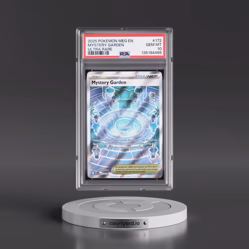 2025 Pokémon Meg EN-Mega Evolution #172 Mystery Garden - Ultra Rare (PSA 10 GEM MINT)