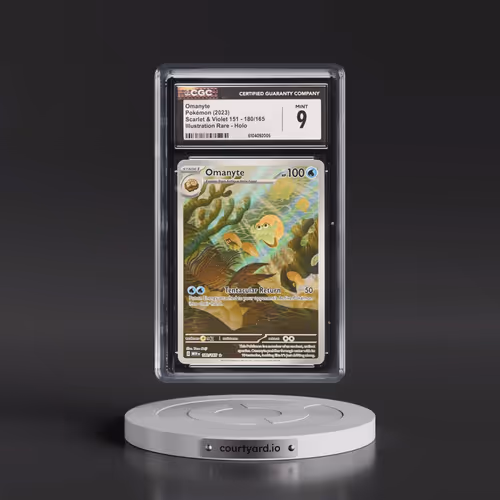 2023 Scarlet & Violet 151 - MEW EN #180/165 Omanyte - Illustration Rare Holo (CGC 9 MINT)