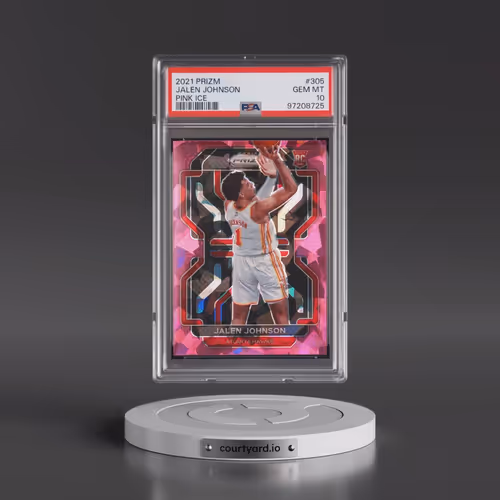 2021 Panini Prizm #305 Jalen Johnson - Pink Ice (PSA 10 GEM MINT)
