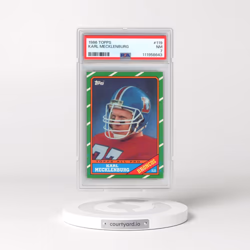 1986 Topps #119 Karl Mecklenburg (PSA 7 NM)