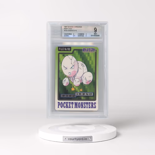 1997 Pokémon Bandai Carddass Part 3 and 4 #102 Exeggcute (BGS 9 MINT)