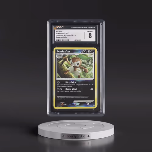 2007 Diamond & Pearl #57/130 Nuzleaf - Reverse Holo (CGC 8 NM-MT)
