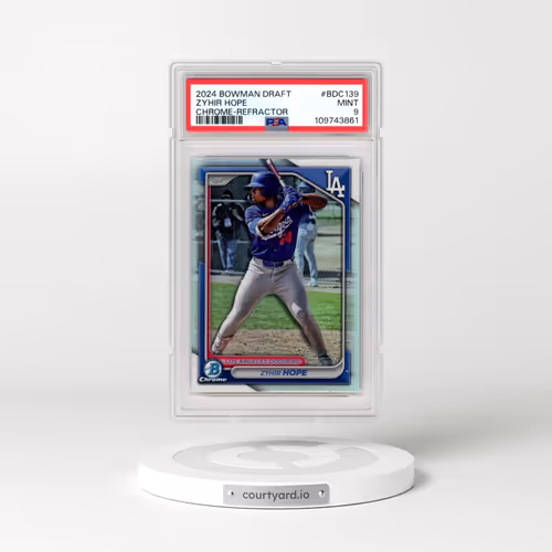 2024 Bowman Draft #BDC139 Zyhir Hope - Chrome-Refractor (PSA 9 MINT)