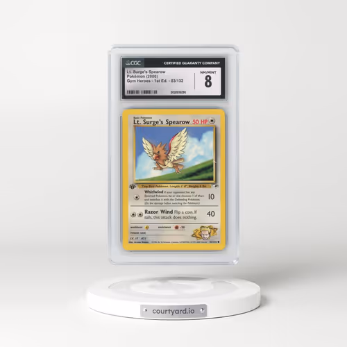 2000 Gym Heroes #83/132 Lt. Surge's Spearow - 1st Edition 1st Edition (CGC 8 NM-MT)