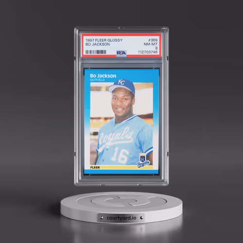 1987 Fleer Glossy #369 Bo Jackson (PSA 8 NM-MT)