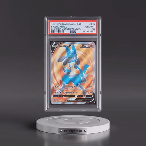 2022 Pokémon Swsh Black Star Promo #213 Lucario V - Holo Full Art Lucario Vstar Premium Collection (