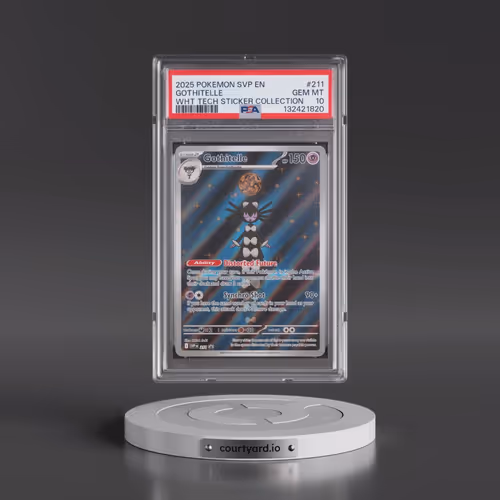 2025 Pokémon Svp EN-SV Black Star Promo #211 Gothitelle - White Flare Tech Sticker Collection (PSA 1