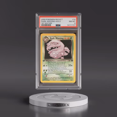 2000 Pokémon Rocket #14 Dark Weezing - 1st Edition Holo (PSA 8 NM-MT)