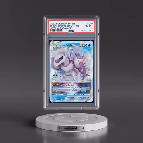 2022 Pokémon Sword & Shield Astral Radiance #040 Origin Forme Palkia Vstar (PSA 8 NM-MT)