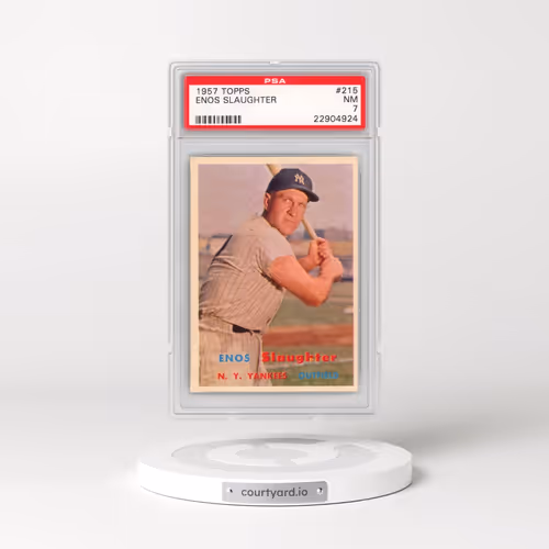 1957 Topps #215 Enos Slaughter (PSA 7 NM)