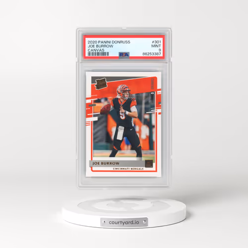 2020 Panini Donruss #301 Joe Burrow - Canvas (PSA 9 MINT)
