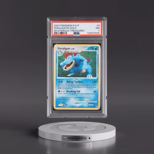 2007 Pokémon Diamond & Pearl Mysterious Treasures #8 Feraligatr - Holo (PSA 7 NM)