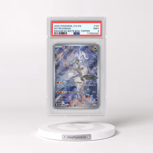 2025 Pokémon Jtg EN-Journey Together #167 N's Reshiram - Enhanced Booster Box Topper (PSA 9 MINT)