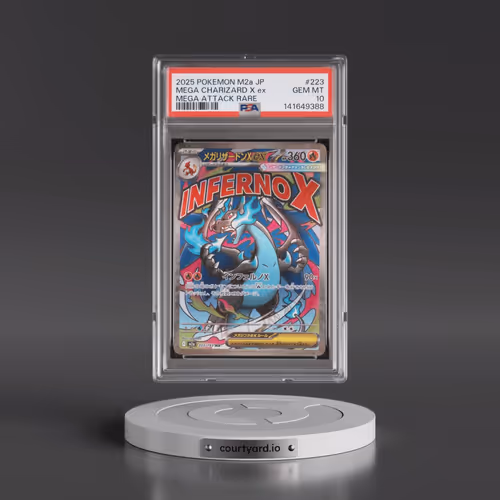 2025 Pokémon M2a-Mega Dream EX #223 Mega Charizard X EX - Holo Mega Attack Rare (PSA 10 GEM MINT)