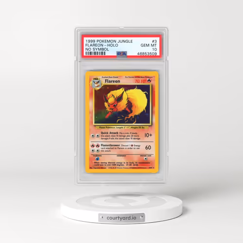 1999 Pokémon Jungle #3 Flareon - Holo No Symbol (PSA 10 GEM MINT)