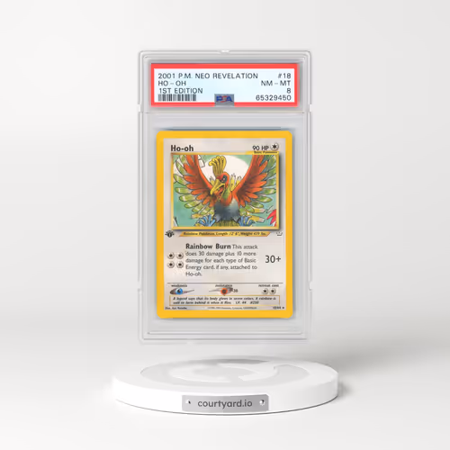 2001 Pokémon Neo Revelation #18 HO-Oh - 1st Edition (PSA 8 NM-MT)