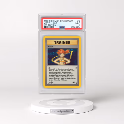 2000 Pokémon Gym Heroes #18 Misty - 1st Edition Holo (PSA 9 MINT)