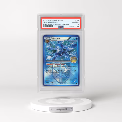 2013 Pokémon Black & White Plasma Freeze #23 Glaceon - Holo Crosshatch-2013 City Championships (PSA 8 NM-MT)