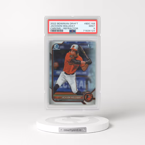 2022 Bowman Draft #BDC168 Jackson Holliday - Chrome-Refractor (PSA 9 MINT)