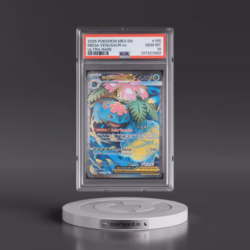 2025 Pokémon Meg EN-Mega Evolution #155 Mega Venusaur EX - Holo Ultra Rare (PSA 10 GEM MINT)
