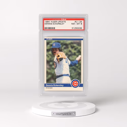 1984 Fleer Update #U-34 Dennis Eckersley (PSA 8 NM-MT)
