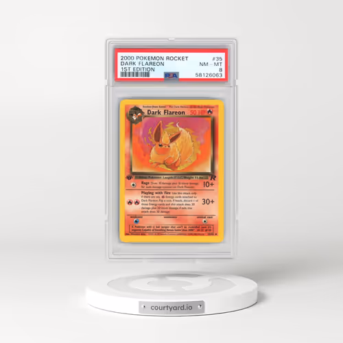 2000 Pokémon Rocket #35 Dark Flareon - 1st Edition (PSA 8 NM-MT)