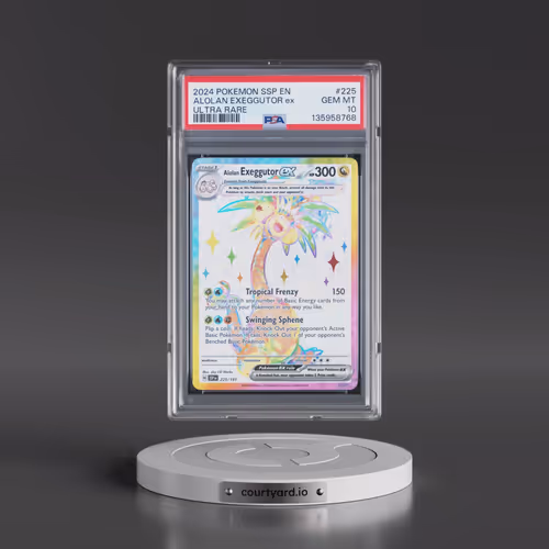 2024 Pokémon Ssp EN-Surging Sparks #225 Alolan Exeggutor EX - Holo Ultra Rare (PSA 10 GEM MINT)