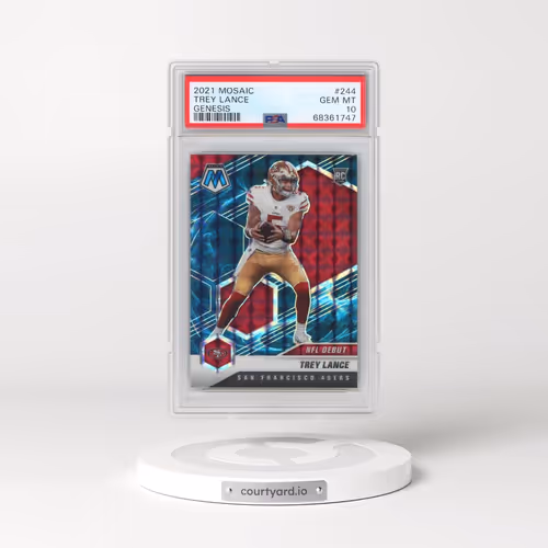 2021 Panini Mosaic #244 Trey Lance - Genesis (PSA 10 GEM MINT)