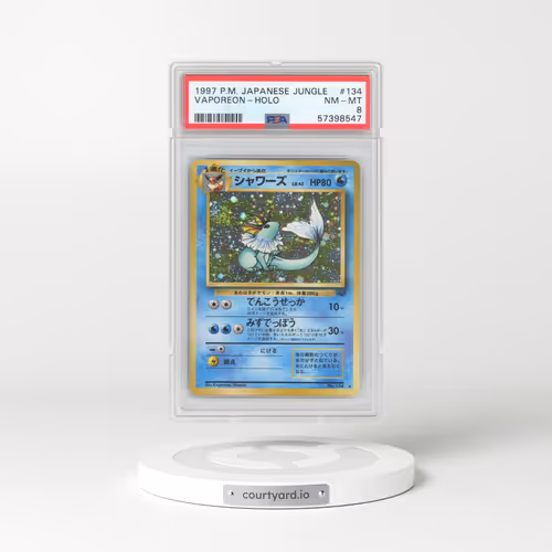 1997 Pokémon Jungle #134 Vaporeon - Holo (PSA 8 NM-MT)