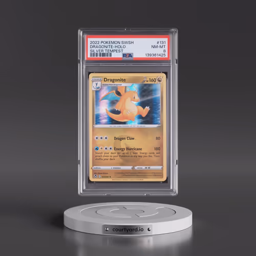 2022 Pokémon Sword & Shield Silver Tempest #131 Dragonite - Holo (PSA 8 NM-MT)
